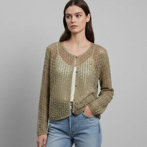 Vintage Crochet Knit Cardigan